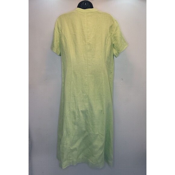 Orvis Women's Size 6/8 Shirt Sheath Dress Pleated Front Pockets Vacation Linen - Picture 2 of 7